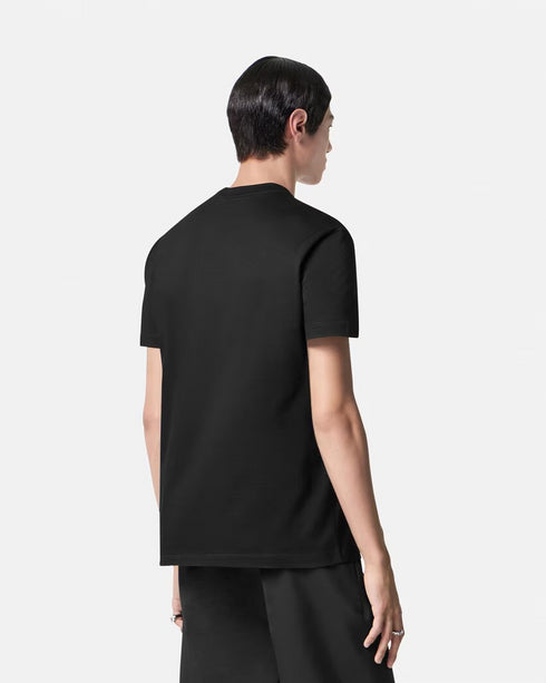VERSACE T-shirt Cotton Two Color Print Mens Apparel